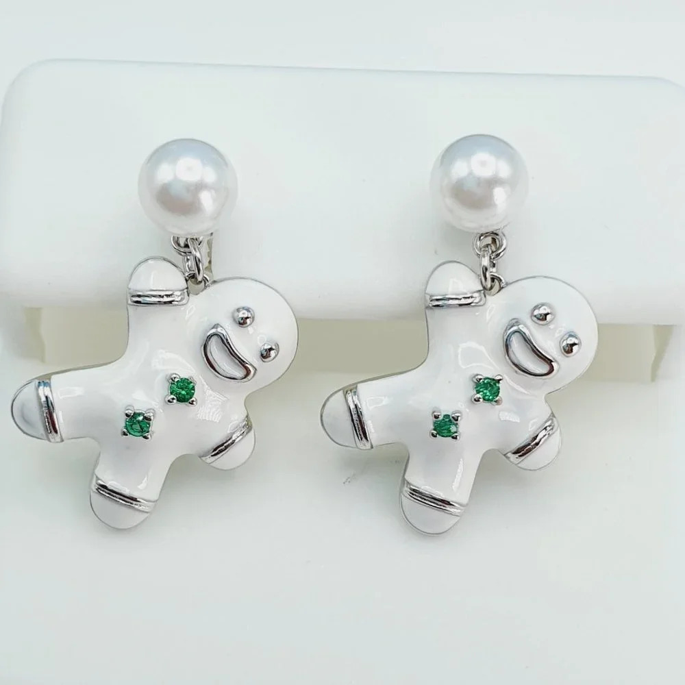 "925 Sterling Silver Cubic Zirconia Earrings, UU1P6A6107